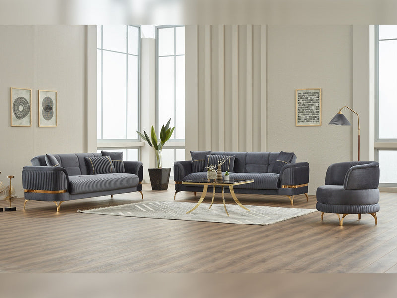 Pedro Chair in Grey - 200-SIM-PED-VELVET412-B