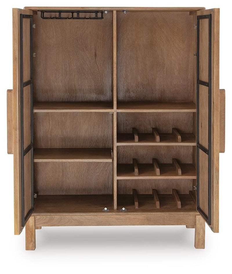 Pellamour Natural Brown Bar Cabinet - A4000698