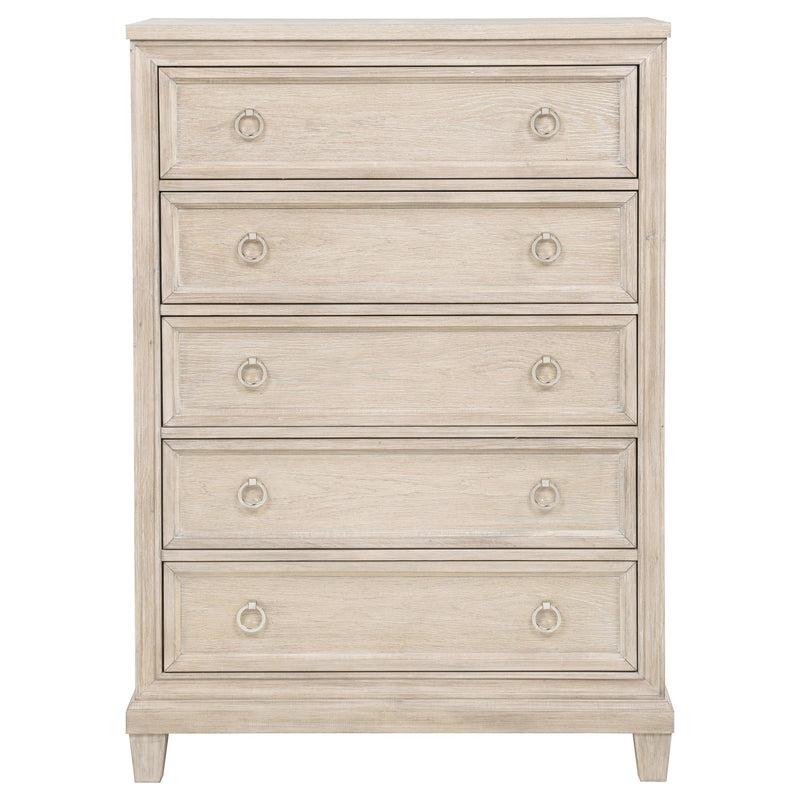 Pembroke 5-drawer Chest of Drawers Washed Oak - 215925