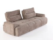 Peonya 4-pieces (2 Sofa & 2 Chair) Livingroom - With Leg in Cream - Brown - 200-ZEN-PEO-CRE-BRO-L-3311