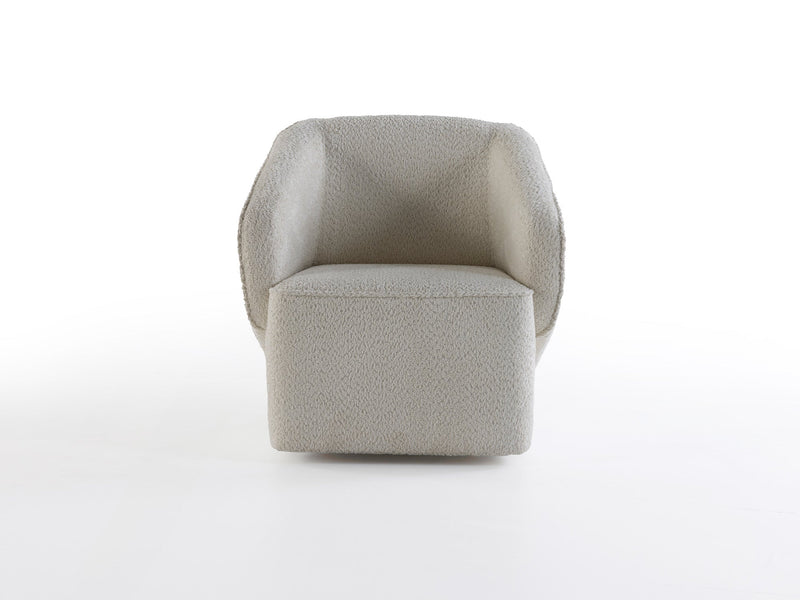 Peonya 4-pieces (2 Sofa & 2 Chair) Livingroom - With Leg in Cream - Brown - 200-ZEN-PEO-CRE-BRO-L-3311