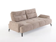 Peonya 4-pieces (2 Sofa & 2 Chair) Livingroom - Without Leg in Cream - Brown - 200-ZEN-PEO-CRE-BRO-3311