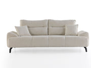 Peonya 4-pieces (2 Sofa & 2 Chair) Livingroom - Without Leg in Cream - Brown - 200-ZEN-PEO-CRE-BRO-3311