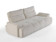 Peonya 4-pieces (2 Sofa & 2 Chair) Livingroom - Without Leg in Cream - Brown - 200-ZEN-PEO-CRE-BRO-3311