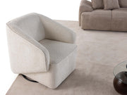 Peonya 4-pieces (2 Sofa & 2 Chair) Livingroom - Without Leg in Cream - Brown - 200-ZEN-PEO-CRE-BRO-3311