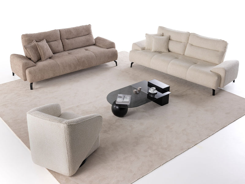 Peonya Convertible Sofa - With Leg in Cream - 200-ZEN-PEO-CRE-L-3