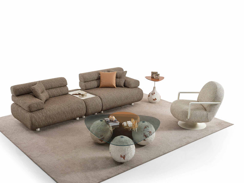 Perlasee Convertible Module Sofa in Brown - 200-ELI-PER-MB-209-3M