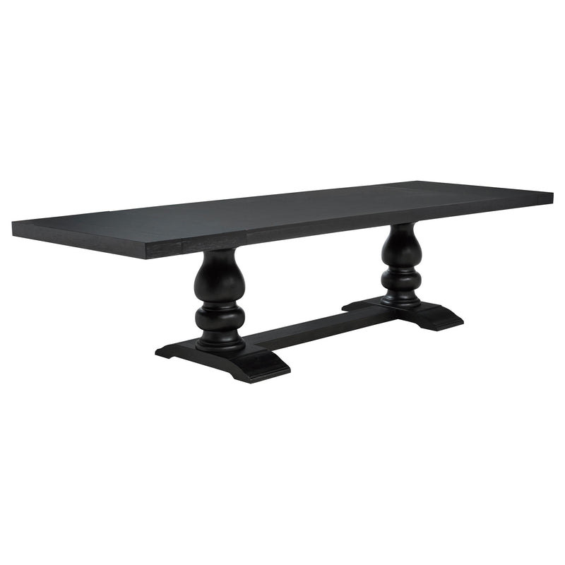 Phelps 9-piece Rectangular Dining Table Set Distressed Noir - 121231-S9A
