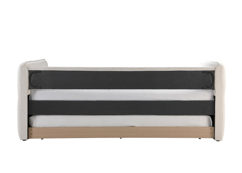 Philipa Oatmeal Twin Daybed with Trundle - Lara FurnitureDaybed