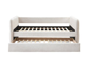 Philipa Oatmeal Twin Daybed with Trundle - Lara FurnitureDaybed