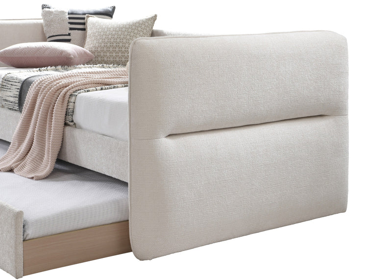 Philipa Oatmeal Twin Daybed with Trundle - Lara FurnitureDaybed
