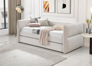 Philipa Oatmeal Twin Daybed with Trundle - Lara FurnitureDaybed