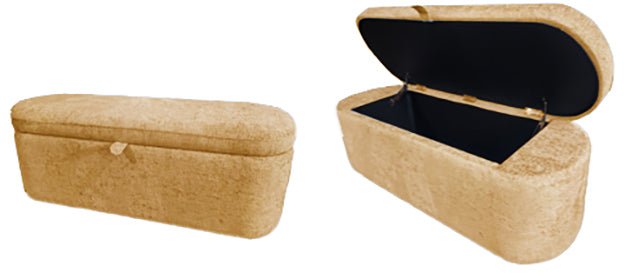 Philipa Storage Bench - Gold Tweed - Lara FurnitureBenches
