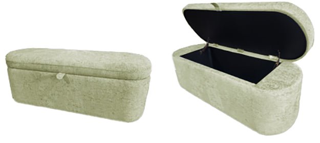 Philipa Storage Bench - L.Green Tweed - Lara FurnitureBenches