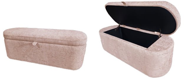 Philipa Storage Bench - Mauve Tweed - Lara FurnitureBenches