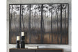 Philyra Black/Orange/Silver Wall Art - Gate FurnitureWall Art
