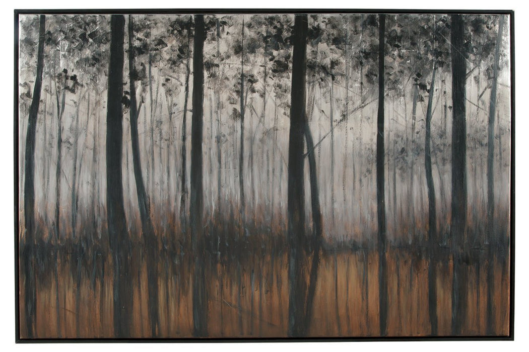 Philyra Black/Orange/Silver Wall Art - Gate FurnitureWall Art