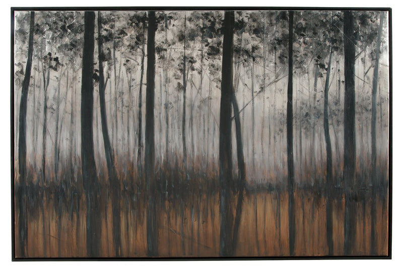 Philyra Black/Orange/Silver Wall Art - Lara FurnitureWall Art