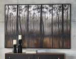 Philyra Black/Orange/Silver Wall Art - Gate FurnitureWall Art