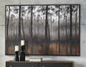 Philyra Black/Orange/Silver Wall Art - Gate FurnitureWall Art