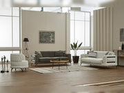 Pierra 3-pieces (Sofa & Loveseat & Chair) Livingroom in Cream - Brown - 200-SIM-PIE-CALVE03-CALVE10-321