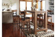 Pinnadel Light Brown Bar Height Bar Stool - Lara FurnitureBarstool