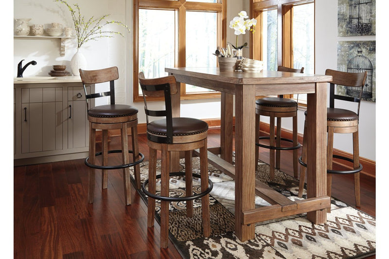 Pinnadel Light Brown Bar Height Bar Stool - Lara FurnitureBarstool