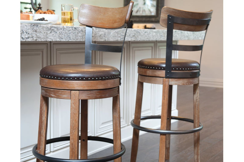 Pinnadel Light Brown Bar Height Bar Stool - Lara FurnitureBarstool