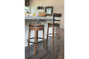 Pinnadel Light Brown Bar Height Bar Stool - Lara FurnitureBarstool
