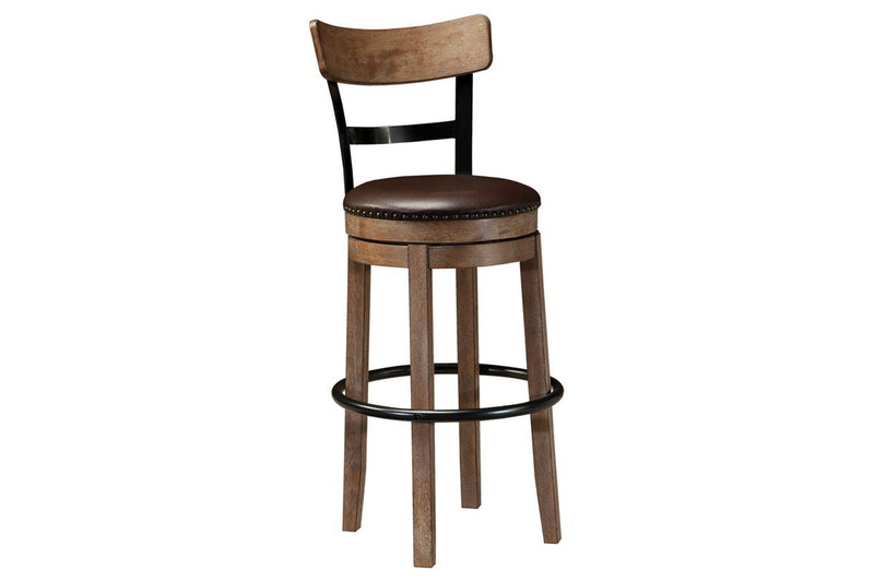 Pinnadel Light Brown Bar Height Bar Stool - Lara FurnitureBarstool
