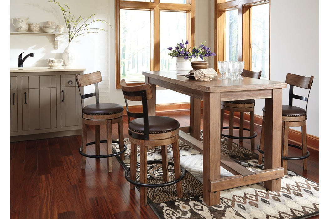 Pinnadel Light Brown Counter Height Bar Stool - Gate FurnitureBarstool