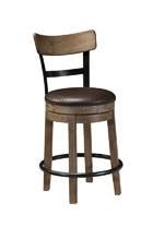 Pinnadel Light Brown Counter Height Bar Stool - Lara FurnitureBarstool
