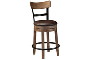 Pinnadel Light Brown Counter Height Bar Stool - Lara FurnitureBarstool