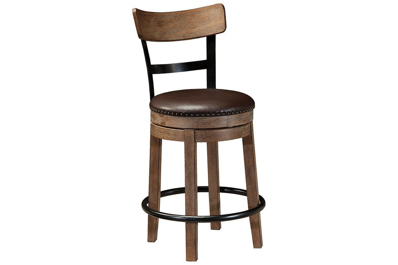 Pinnadel Light Brown Counter Height Bar Stool - Lara FurnitureBarstool