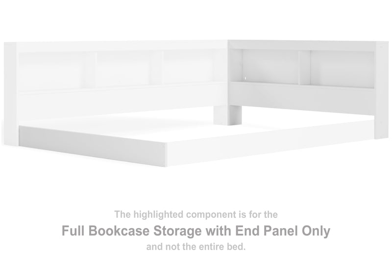 Piperton Full Bookcase Storage with End Panel - EB1221-165 - Lara Furniture
