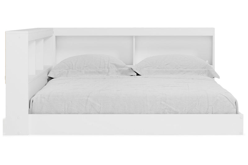 Piperton White Full Bookcase Storage Bed - Lara FurnitureFull Bed