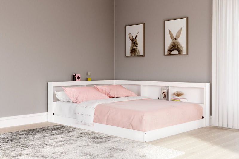 Piperton White Full Bookcase Storage Bed - Lara FurnitureFull Bed