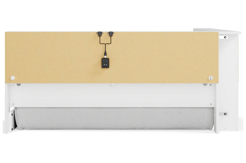 Piperton White Full Bookcase Storage Bed - Lara FurnitureFull Bed