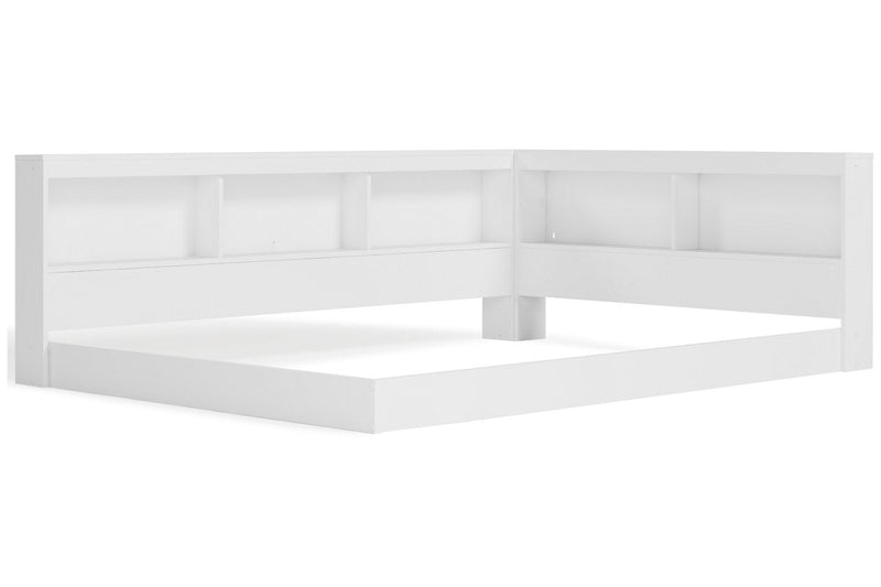 Piperton White Full Bookcase Storage Bed - Lara FurnitureFull Bed