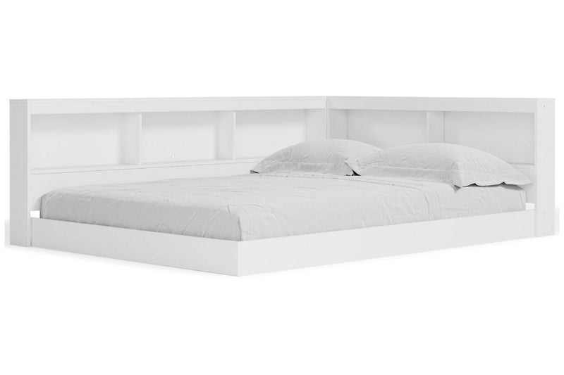 Piperton White Full Bookcase Storage Bed - Lara FurnitureFull Bed