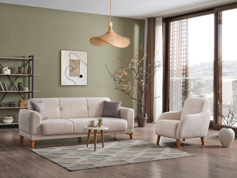 Platin Convertible Loveseat in Anthracite - 200-ELIF-PLA-A402-2