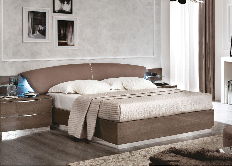 Platinum Drop Bed Silver Birch Queen - Lara FurnitureQueen Bed