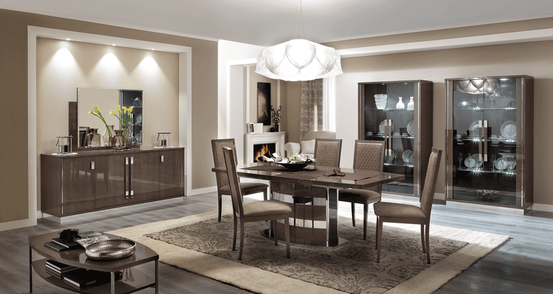Platinum Slim Dining Set - Lara FurnitureDining Room Set