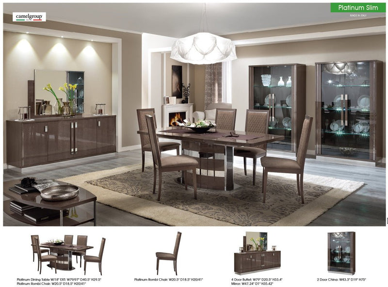 Platinum Slim Dining Table - Lara FurnitureDining Table