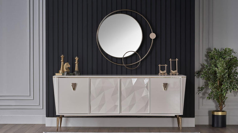 Plaza Buffet (Ivory) - Lara FurnitureHutch & Buffet