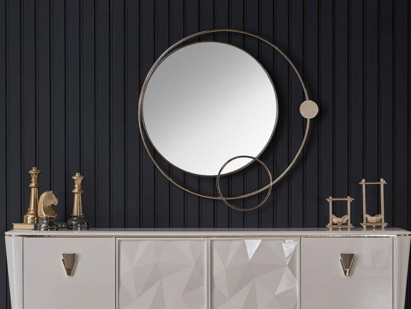Plaza Buffet Mirror (Ivory) - Lara FurnitureMirror