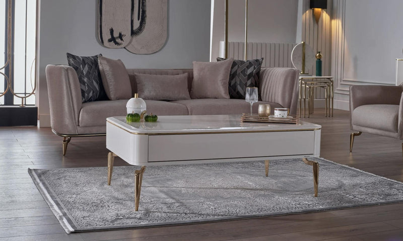 Plaza Coffee Table (Ivory) - 22PZA3302FSFS