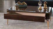 Plaza Coffee Table (Plaza Walnut) - Lara FurnitureCoffee Table
