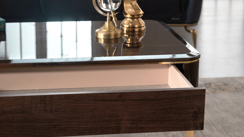 Plaza Coffee Table (Plaza Walnut) - Lara FurnitureCoffee Table