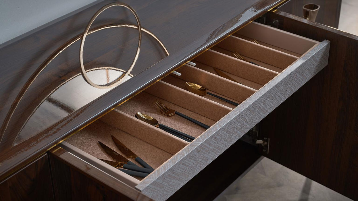 Plaza Dining Table (Plaza Walnut) - 20-PLZ-DINING TABLE